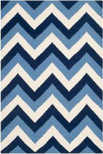 Teppich Harlow Blau - Textil - 90 x 1 x 150 cm