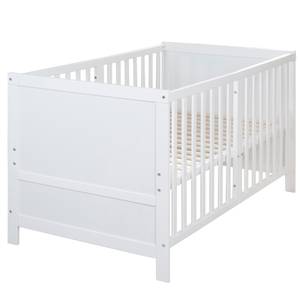 Mitwachsendes Babybett Easy Sleep Weiß - Holzwerkstoff - 78 x 78 x 142 cm