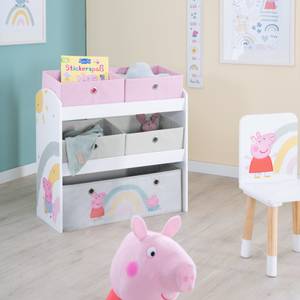 Spielregal Peppa Pig Weiß - Holzwerkstoff - 64 x 67 x 30 cm