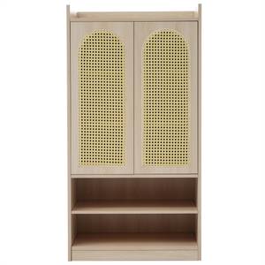 Schuhschrank Glamourös Ⅰ Braun - Holzwerkstoff - Holz teilmassiv - 40 x 115 x 60 cm