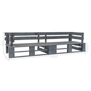 Banc de palettes 297741 Gris