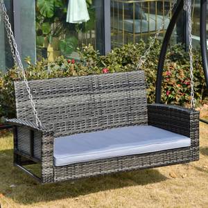 2-Sitzer Hollywoodschaukel  867-025LG Grau - Polyrattan - 65 x 60 x 127 cm