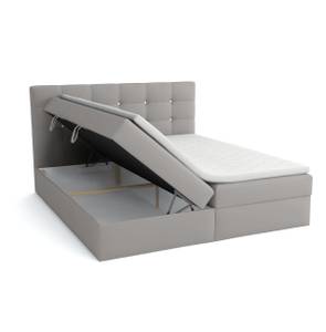 Boxspringbett Doppelbett Elegante Hellgrau - Breite: 200 cm