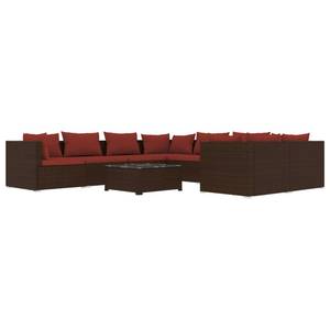 Garten-Lounge-Set 3013639-2 (9-teilig) Braun - Rot