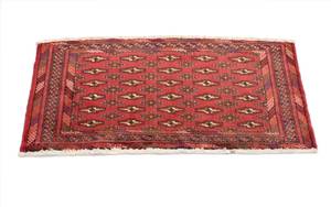 Turkaman - 100x50cm Rot - Naturfaser - 50 x 1 x 100 cm