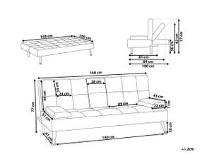 3-Sitzer Sofa ROXEN Grau - Hellgrau - Silber