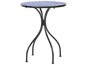 Set de bistrot CIGLIANO Noir - Bleu - Métal - 60 x 75 x 60 cm