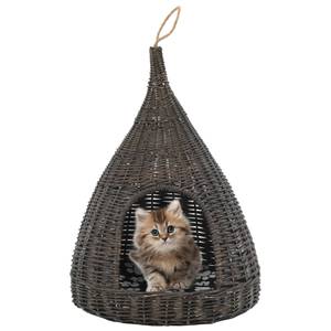 Maison de chat 298273 Gris - Fibres naturelles - Bois/Imitation - 40 x 60 x 40 cm