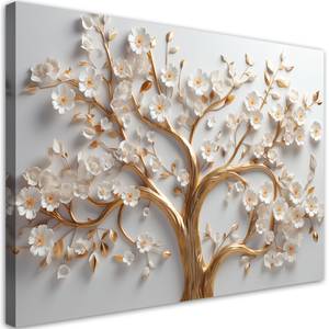 KUNSTDRUCK Golden Branch 2 120 x 80 cm