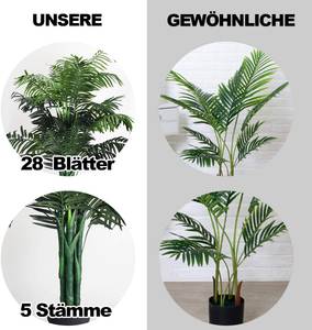 Zimmerpalme Palme Kunstpflanze Grün - Kunststoff - 16 x 110 x 16 cm