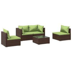 Salon de jardin (lot de 5) 3013635-6 Marron - Vert