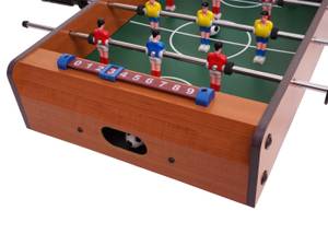 Mini Fußballkicker J68+Zubehör Holz Braun - Holzwerkstoff - Metall - Kunststoff - Holz teilmassiv - 31 x 10 x 51 cm