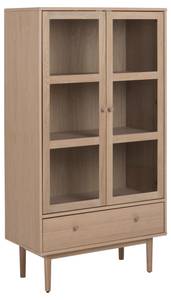 Vitrine Aston Marron - En partie en bois massif - 80 x 145 x 40 cm