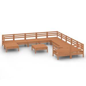 Garten-Lounge-Set Braun - Massivholz - Holzart/Dekor - 64 x 29 x 64 cm