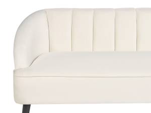 3-Sitzer Sofa ALSVAG Schwarz - Cremeweiß - Gold - Weiß