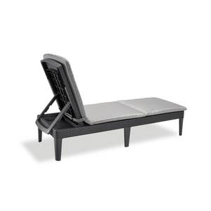 Chaise longue 432693 Gris - Matière plastique - 58 x 29 x 187 cm