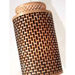 Stehleuchte BHUTAN Schwarz - Braun - Kunststoff - Rattan - 9 x 145 x 9 cm