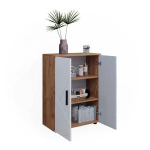 Midischrank Irma 40512 Braun - Weiß - Holzwerkstoff - 60 x 81 x 30 cm