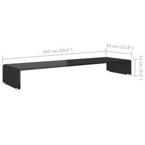 TV-Aufsatz 293728-2 Schwarz - 30 x 13 x 100 cm