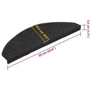 Treppenmatte 3011517-2 (15er Set) Schwarz - 22 x 65 cm