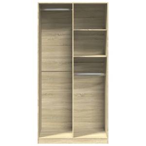 Kleiderschrank 298537-4 Eiche Sonoma Dekor - Breite: 100 cm