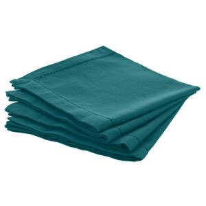 Set aus 4 Servietten CHAMBRAY Blau