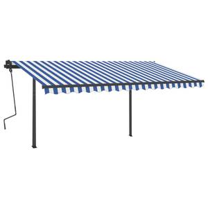 Auvent rétractable 3006677-2 Bleu - Blanc - 350 x 450 cm