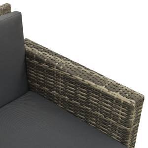 Garten-Sofa-Set Grau - Metall - Polyrattan - 55 x 32 x 55 cm