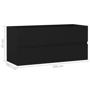 Badezimmerschrank 3037858 Schwarz - Breite: 100 cm