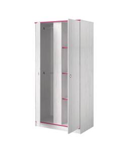 Kleiderschrank Smoozy Weiß - Holzwerkstoff - 51 x 182 x 91 cm