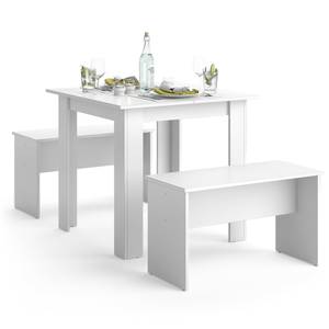 Tischgruppe Sentio 80 cm Weiß Weiß - 80 x 80 cm