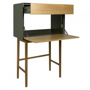 Bureau secrétaire 1 porte 1 tiroir Vert - Bois manufacturé - 75 x 125 x 38 cm