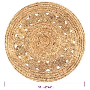 Carpette 295527 Beige - Textile - 90 x 1 x 90 cm