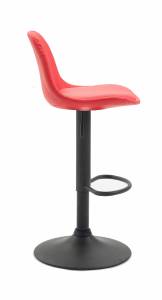 Tabouret de bar Kiel Rouge - Noir