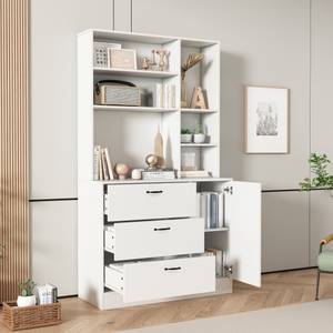 Highboard BuffetZoom Ⅶ Weiß - Holzwerkstoff - Metall - 100 x 180 x 40 cm