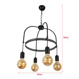 Suspension Llandudno Noir - Nb d'ampoules : 4