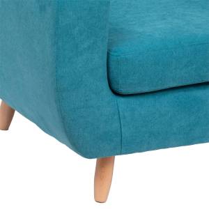 RETRO-Sofa Blau - Tiefe: 150 cm