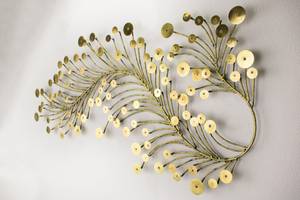 Wanddeko Metall Vibrant Gold - Metall - 121 x 57 x 5 cm