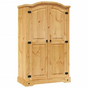 Kleiderschrank DE613 Braun - Massivholz - 52 x 170 x 101 cm