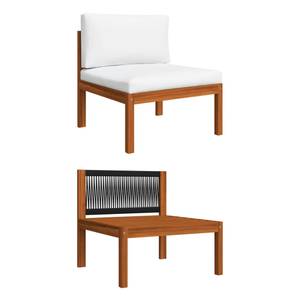 Garten-Lounge-Set (3-teilig) 312425 Braun - Massivholz - Holzart/Dekor - 63 x 30 x 63 cm