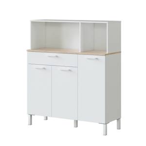 Buffet Norfolk Blanc - Bois manufacturé - 108 x 126 x 40 cm