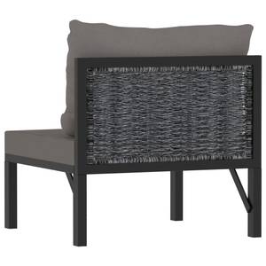 Mittelsofa 49398 Grau - Metall - Polyrattan - 64 x 64 x 68 cm