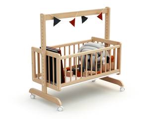 Umwandelbare Co-Sleeping-Wiege ESSENTIEL Braun