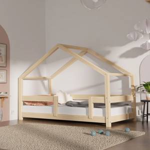 Hausbett Lucky Braun - Holzwerkstoff - 99 x 146 x 209 cm