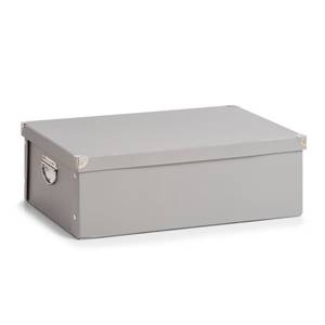 Unterbettbox, Pappe, grau Grau - Papier - 40 x 18 x 55 cm