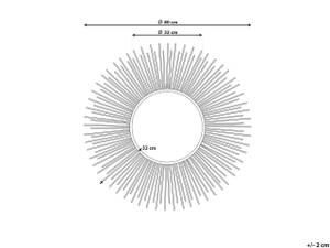 Miroir décoratif CILLY 76 x 76 cm