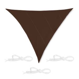 Voile d'ombrage triangle marron 600 x 510 cm