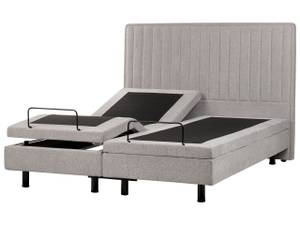 Lit double DUKE II Gris - Gris lumineux - Largeur : 160 cm