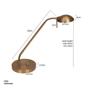 LED-Tischleuchte Mexlite 1-flammig Messing brüniert