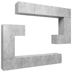 TV-Schrank 8er Set D780 Grau - Holzwerkstoff - 30 x 30 x 100 cm